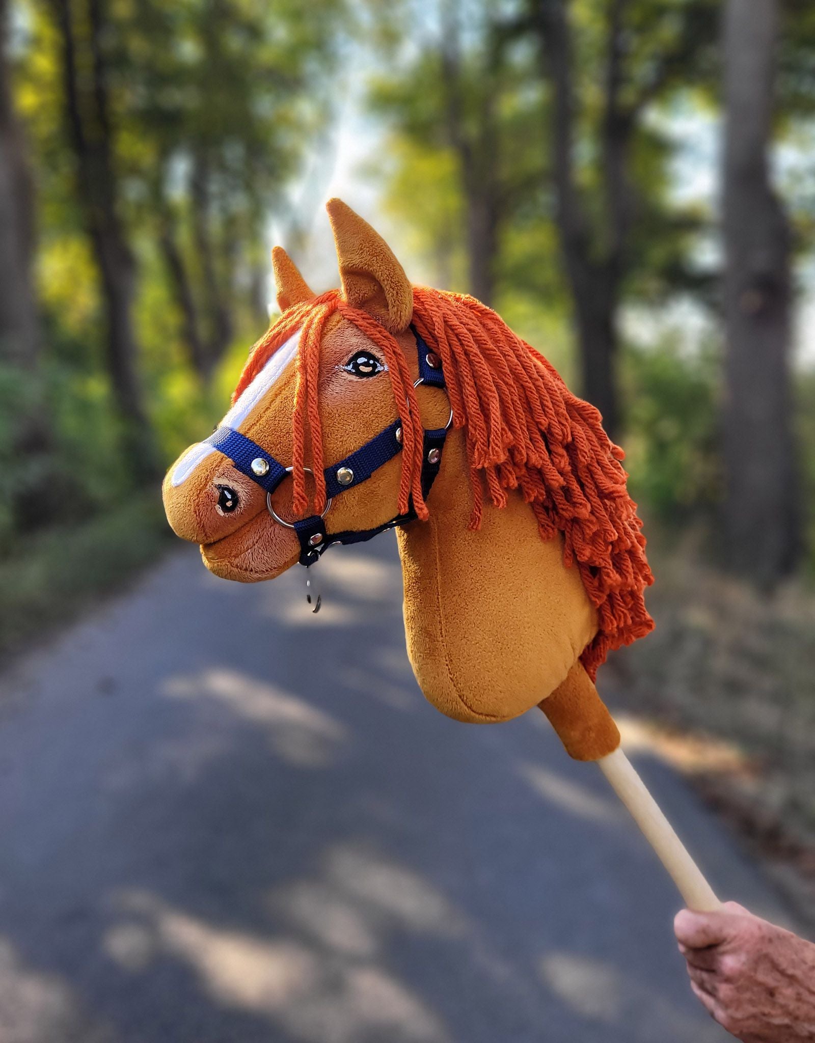 Horse on a stick Super Hobby Horse Premium - chestnut horse A4