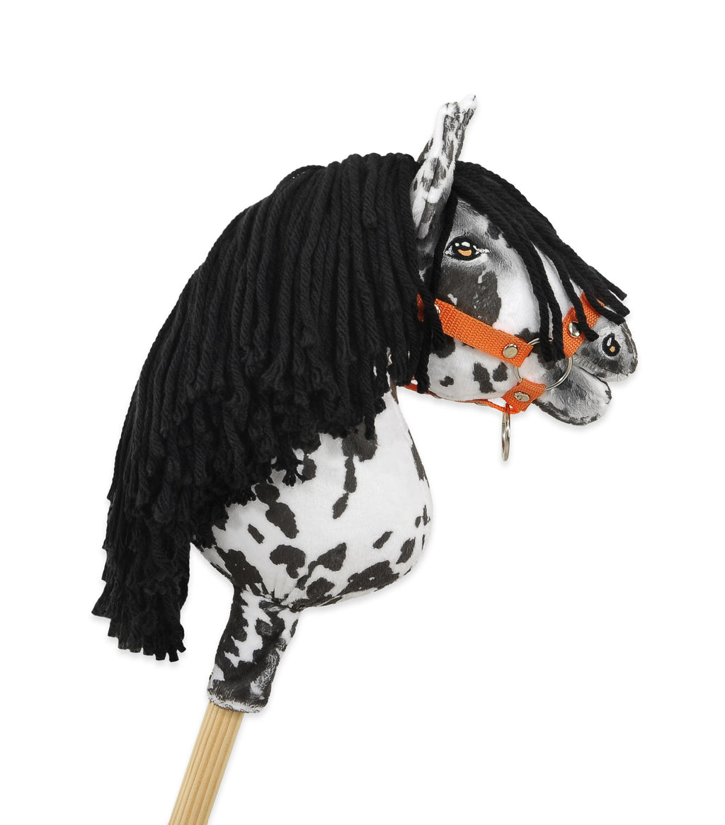 Horse on a stick Super Hobby Horse Premium - leopard with a black mane A4