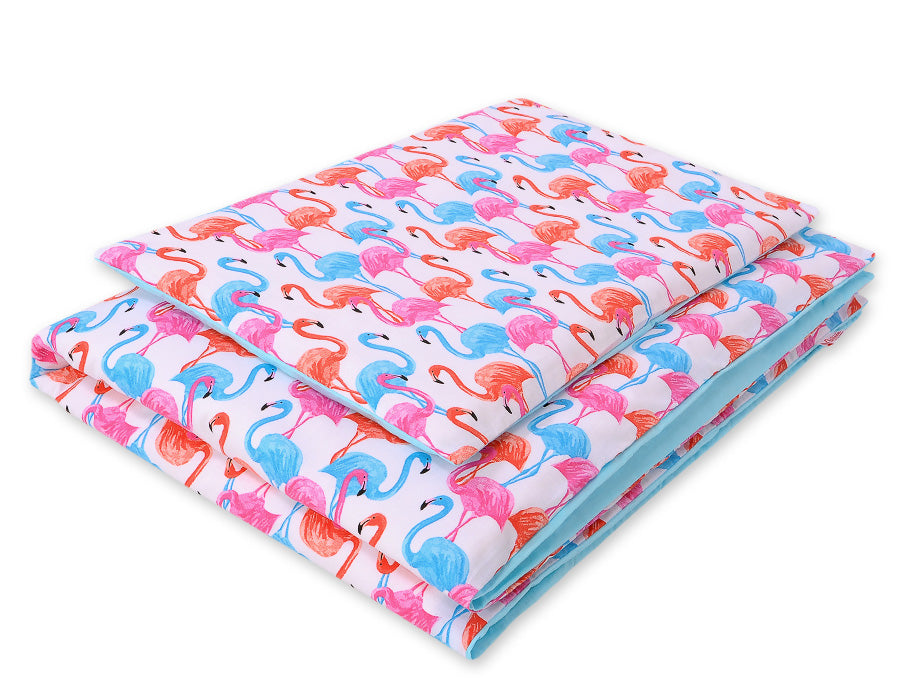 Baby cotton bedding set 2-pcs 140x200 Junior - flamingo