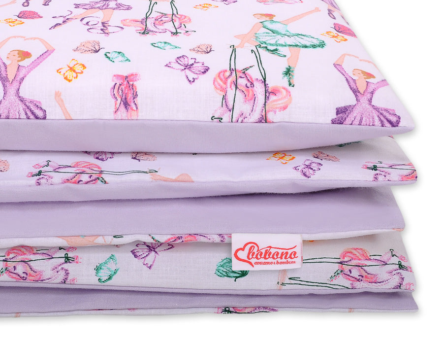 Baby cotton bedding set 2-pcs 140x200 Junior - ballerinas lilac