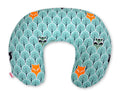 Breastfeeding Pillow Nursing Croissant Pillow, removable, Hands-Free Feeding- mint forest
