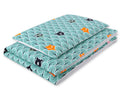 Baby cotton bedding set 2-pcs 135x100 cm- mint forest