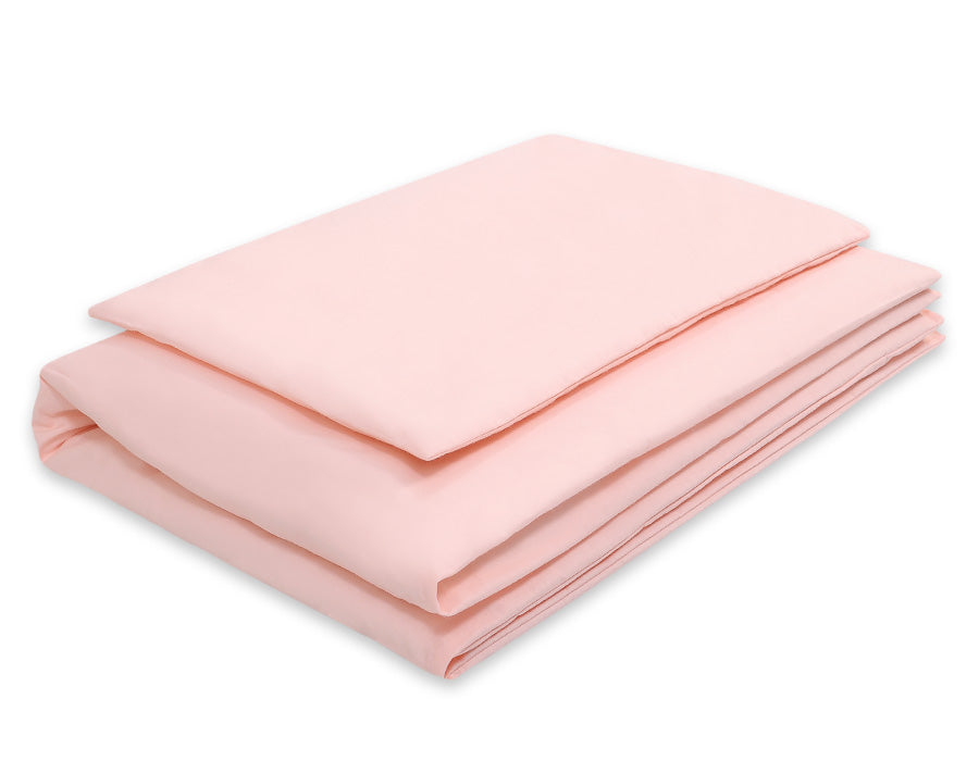 Cotton children's bedding set, 2 pieces, pillowcase 60x40 cm and duvet cover 120x90 - powder pink