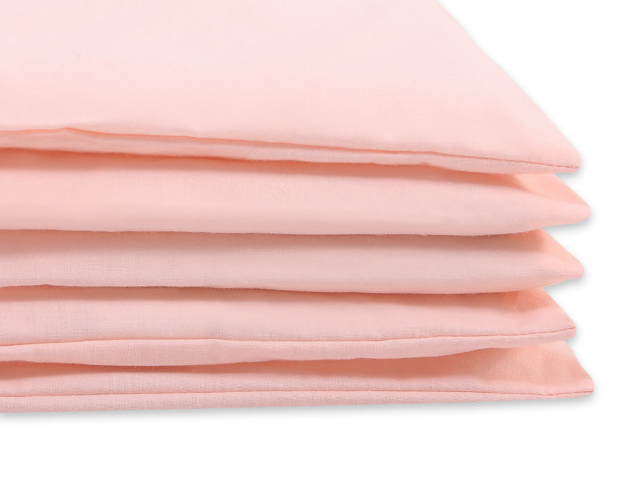 Cotton children's bedding set 2 pieces pillowcase 60x40 cm and duvet cover 135x100 cm - powder pink