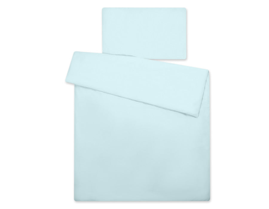 Cotton children's bedding set, 2 pieces, pillowcase 60x40 cm and duvet cover 120x90 cm - mint