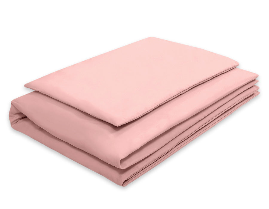 Cotton children's bedding set 2 pieces pillowcase 60x40 cm and duvet cover 135x100 cm - pastel pink