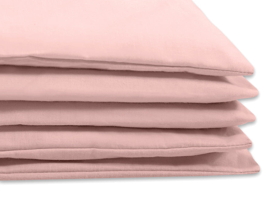 Cotton children's bedding set 2 pieces pillowcase 60x40 cm and duvet cover 135x100 cm - pastel pink