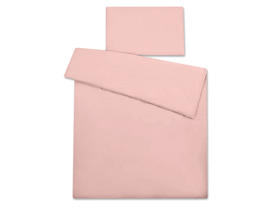Cotton children's bedding set 2 pieces pillowcase 60x40 cm and duvet cover 135x100 cm - pastel pink