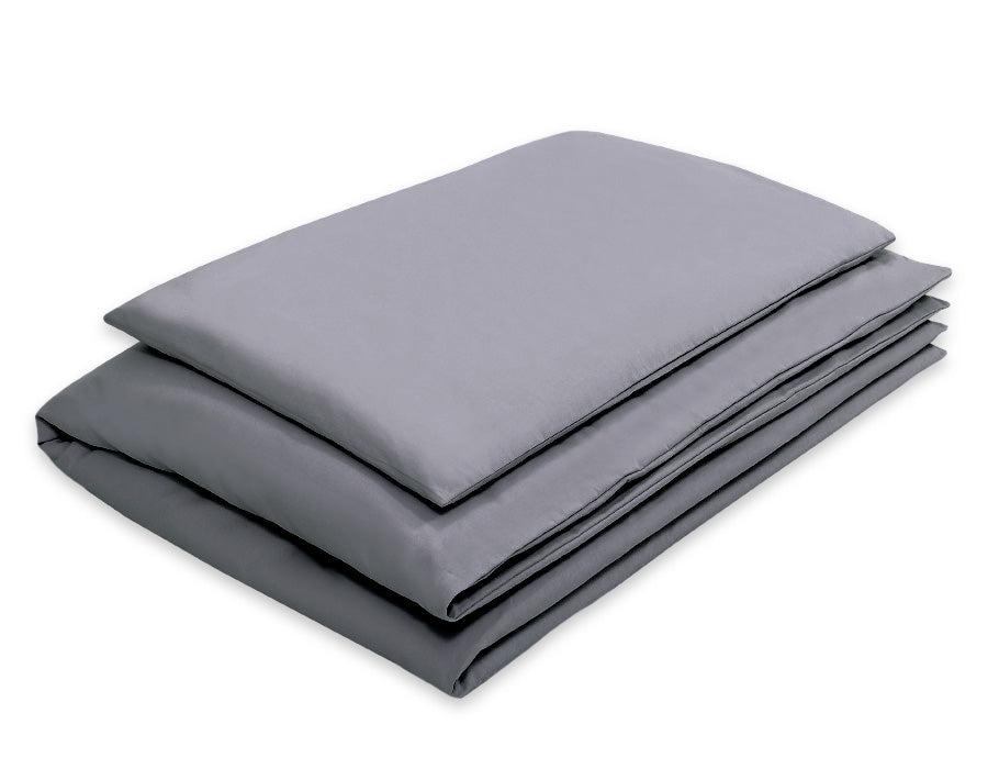 Cotton children's bedding set, 2 pieces, pillowcase 60x40 cm and duvet cover 120x90 cm - anthracite