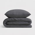 Cotton children's bedding set, 2 pieces, pillowcase 60x40 cm and duvet cover 120x90 cm - anthracite