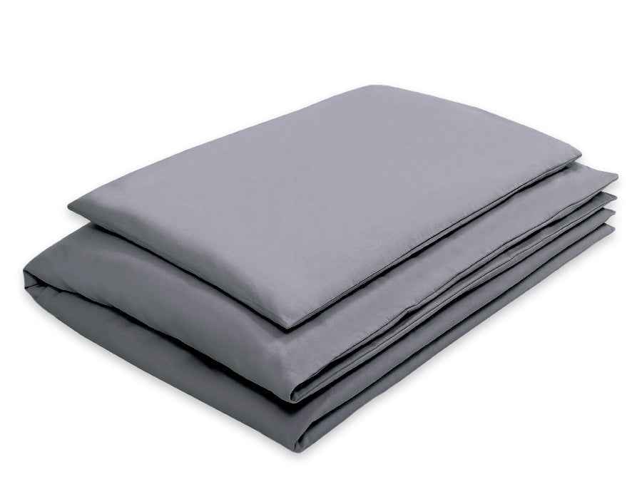Cotton children's bedding set, 2 pieces, pillowcase 60x40 cm and duvet cover 120x90 cm - anthracite