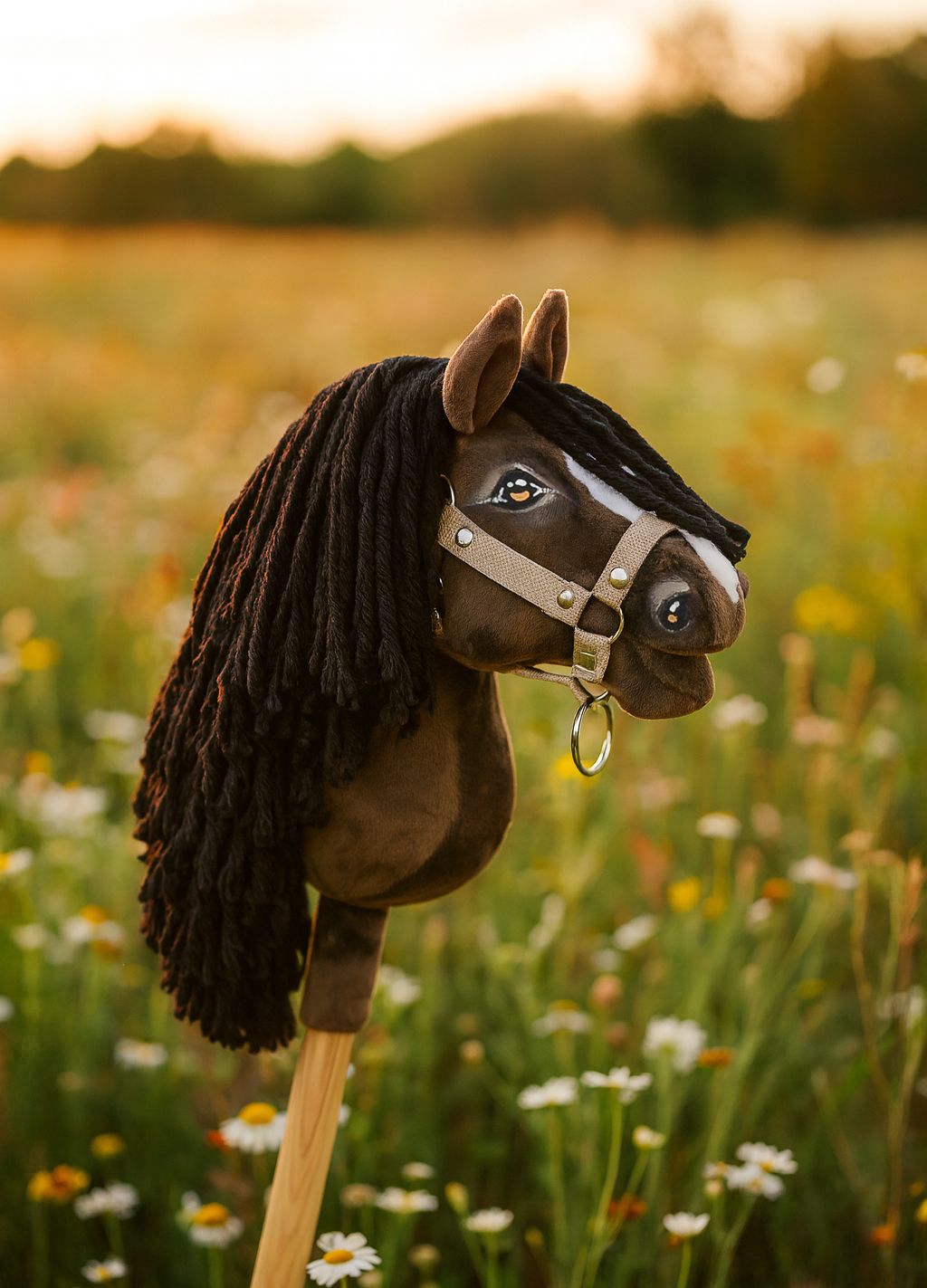Horse on a stick Super Hobby Horse Premium dark bay horse A5