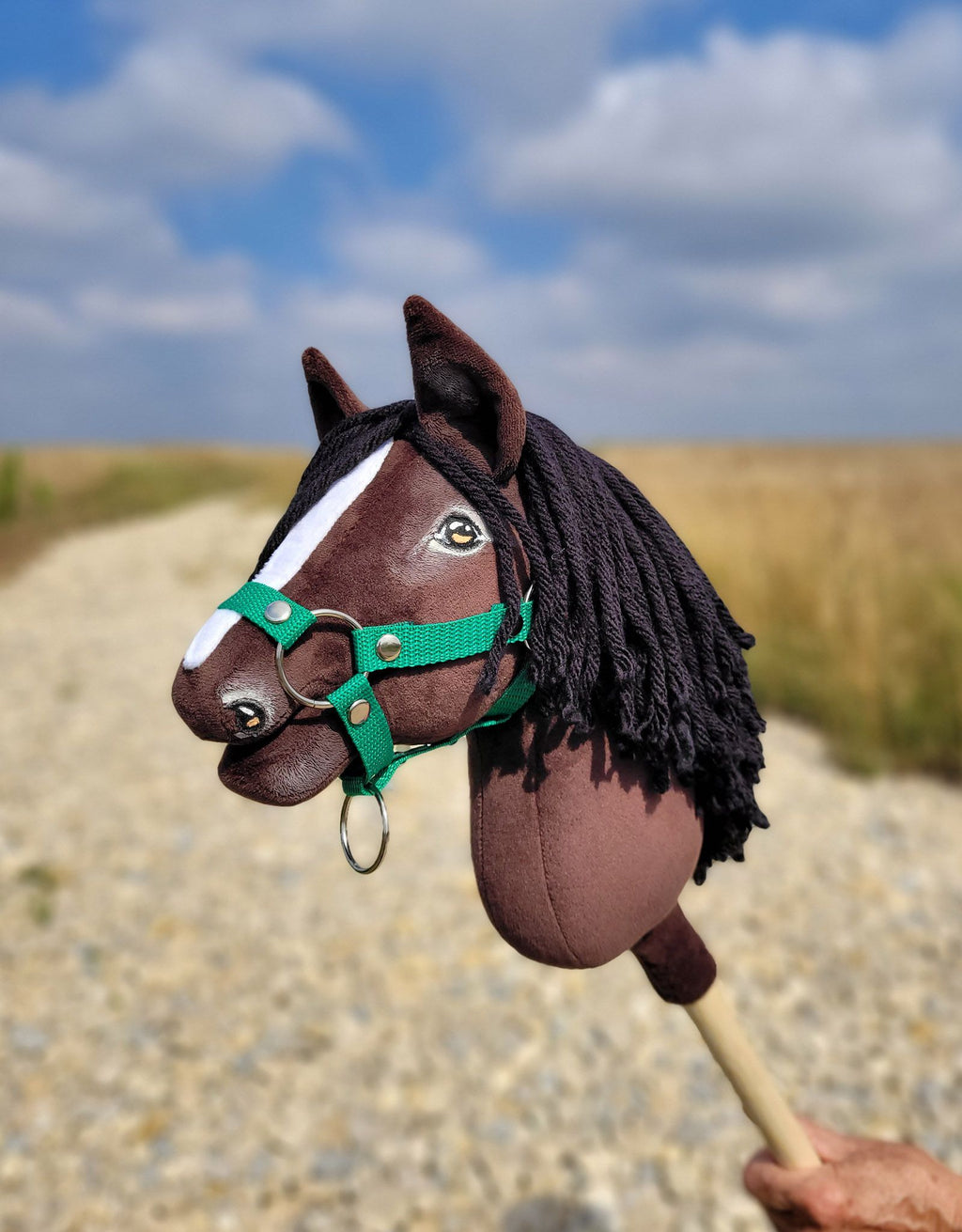 Horse on a stick Super Hobby Horse Premium - dark bay horse A4