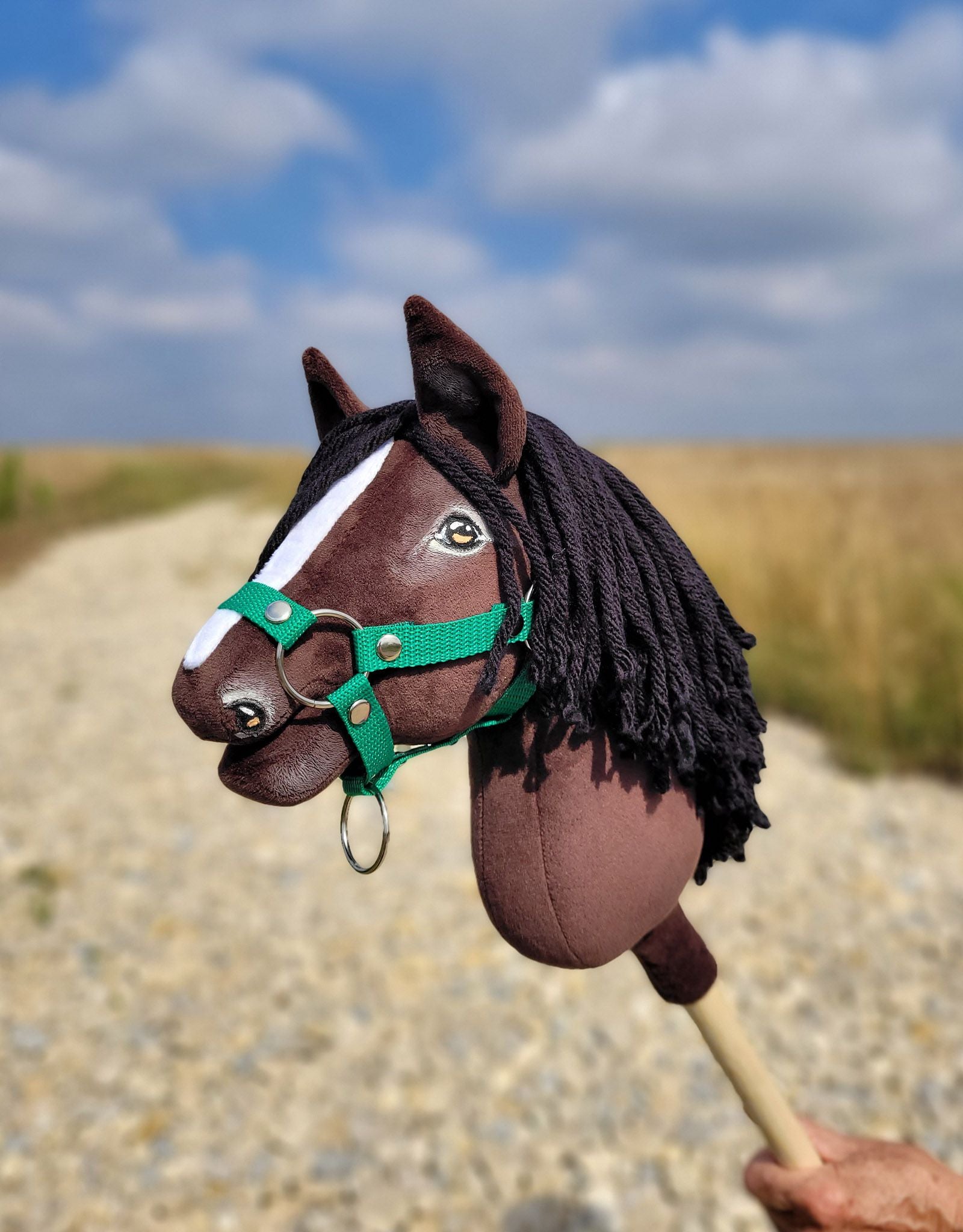 Horse on a stick Super Hobby Horse Premium - dark bay horse A4