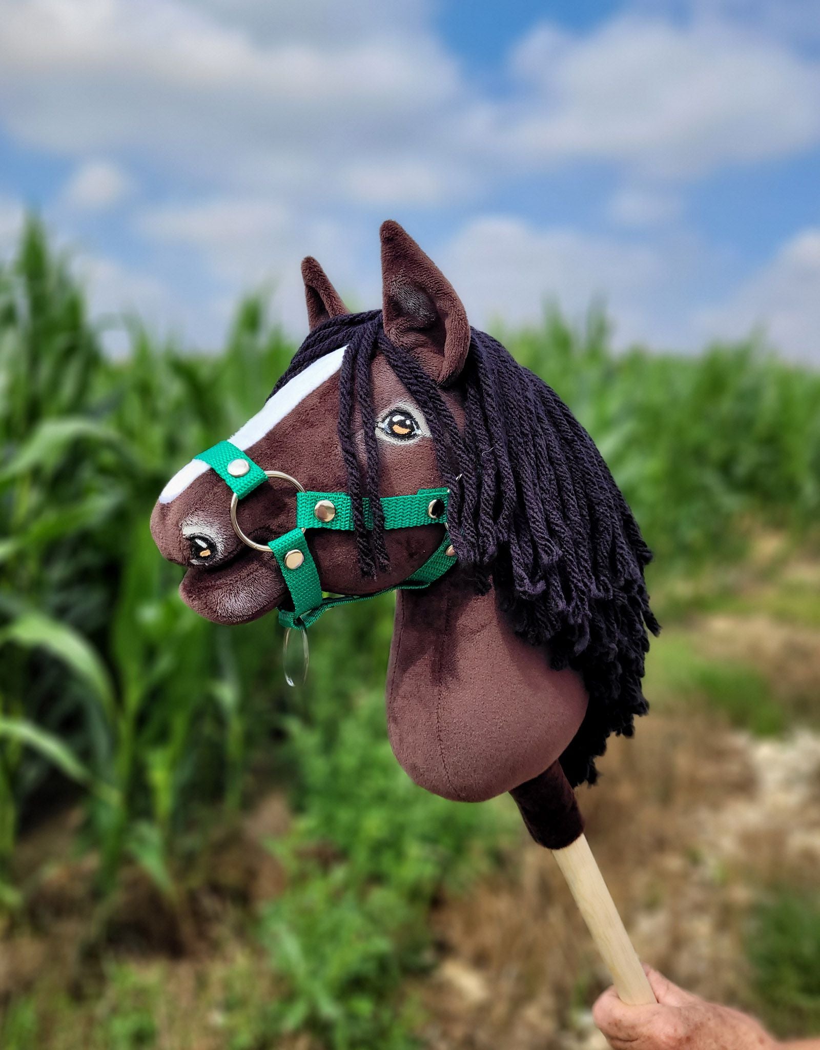Horse on a stick Super Hobby Horse Premium - dark bay horse A4