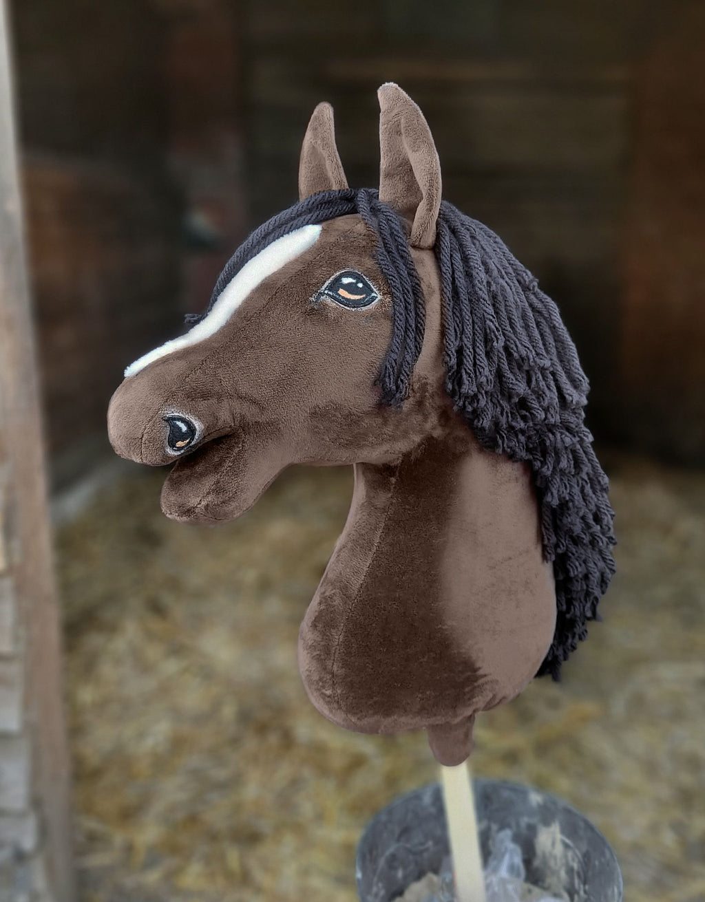 Horse on a stick Super Hobby Horse Premium - dark bay horse A3