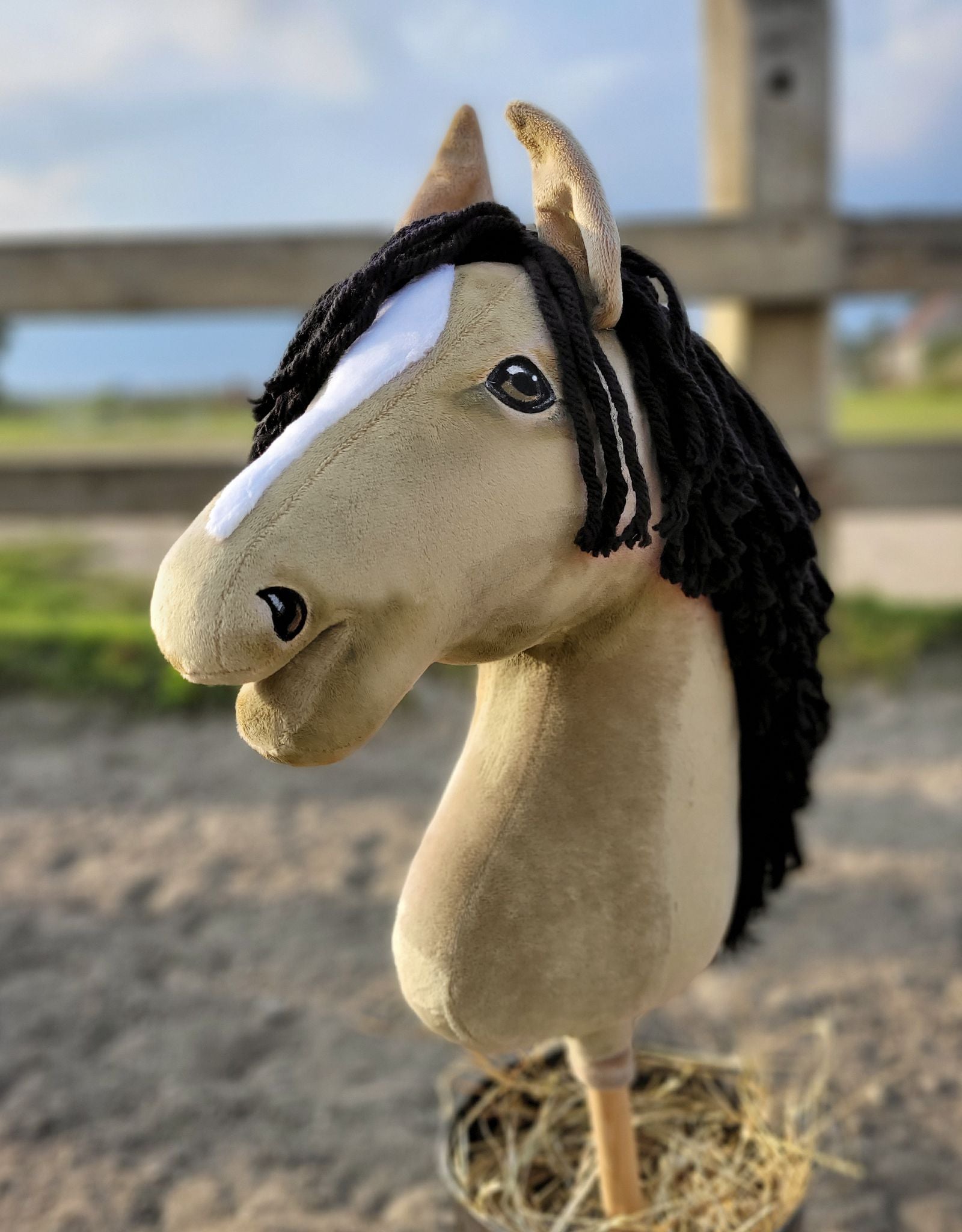 Horse on a stick Super Hobby Horse Premium - dun horse A3