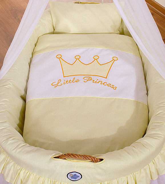Moses Basket Wicker drape crib - Little Princess cream