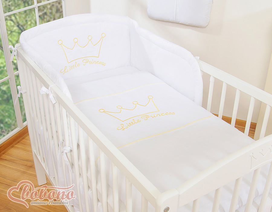Bedding set 3pcs- Little Prince/Princess white