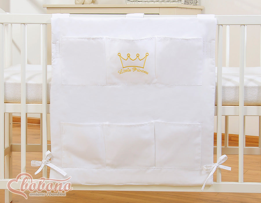 Cot tidy- Little Prince/Princess white