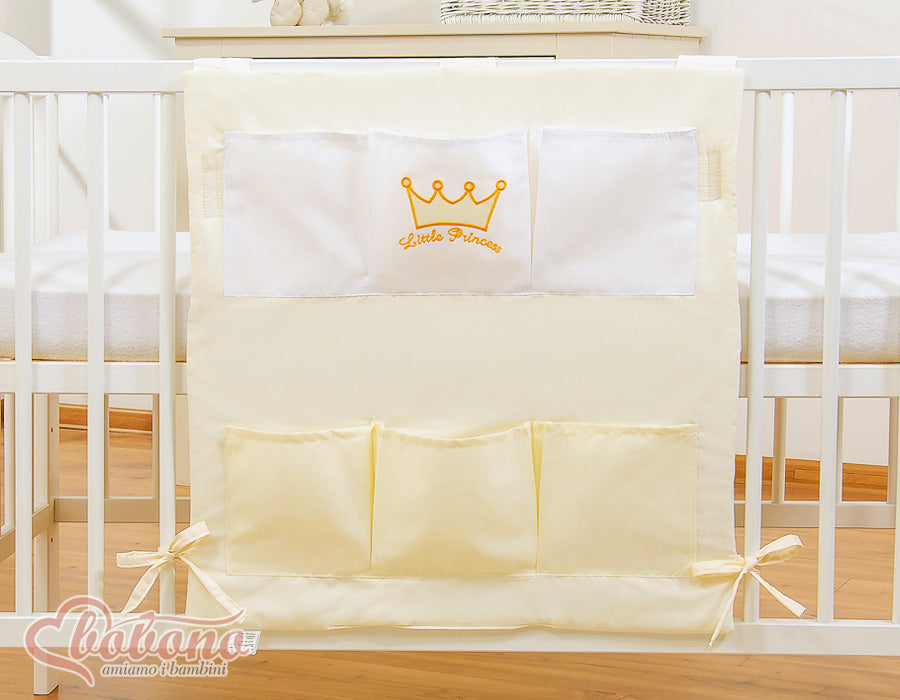 Cot tidy- Little Prince/Princess cream