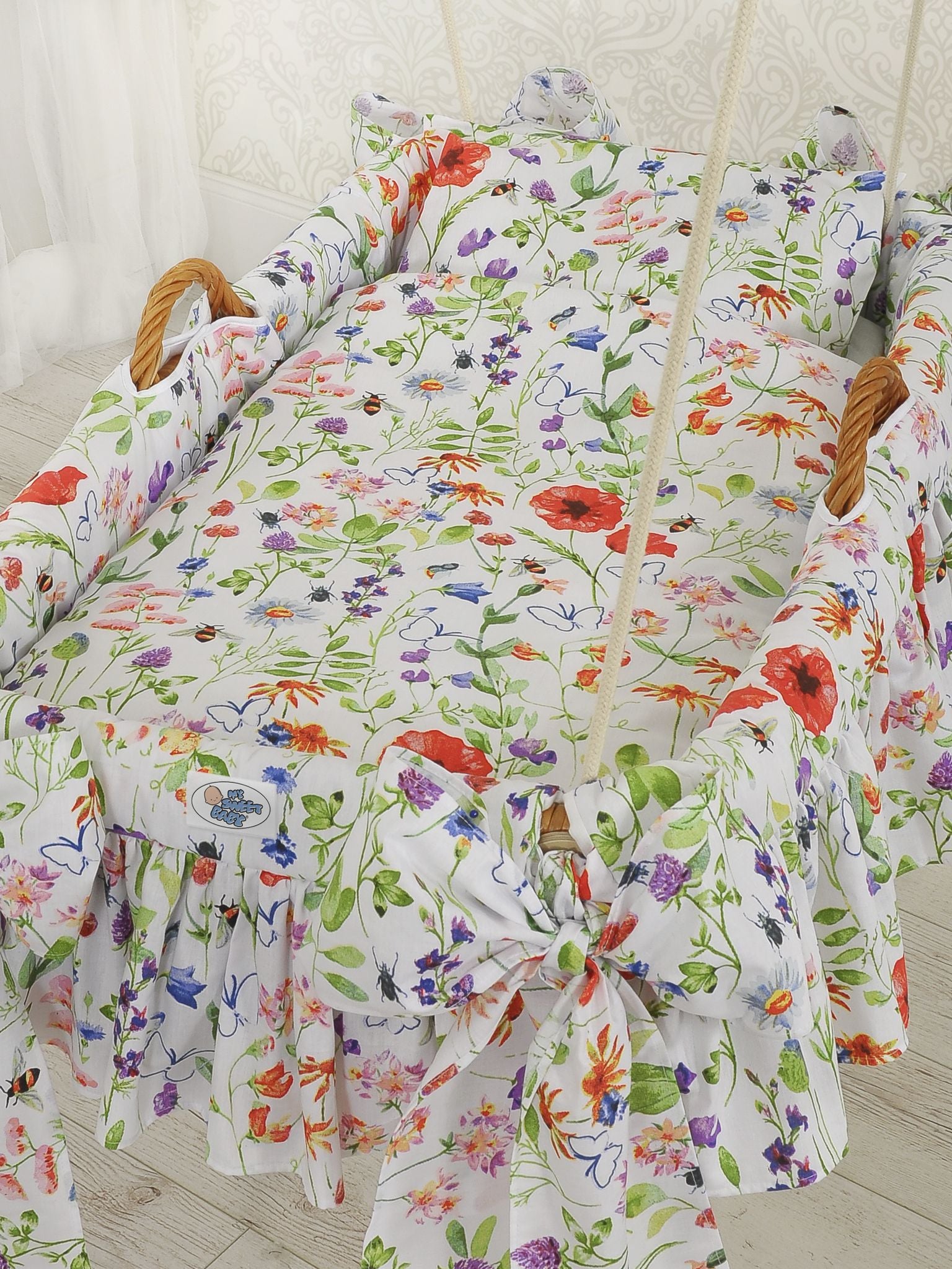 Moses Basket Hanging crib - Meadow
