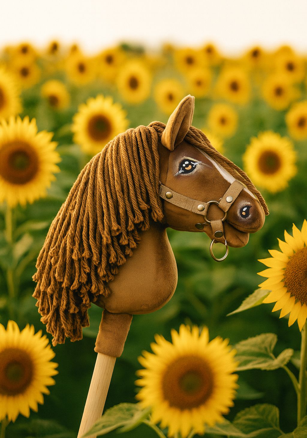 Horse on a stick Super Hobby Horse Premium  light chestnut horse A5