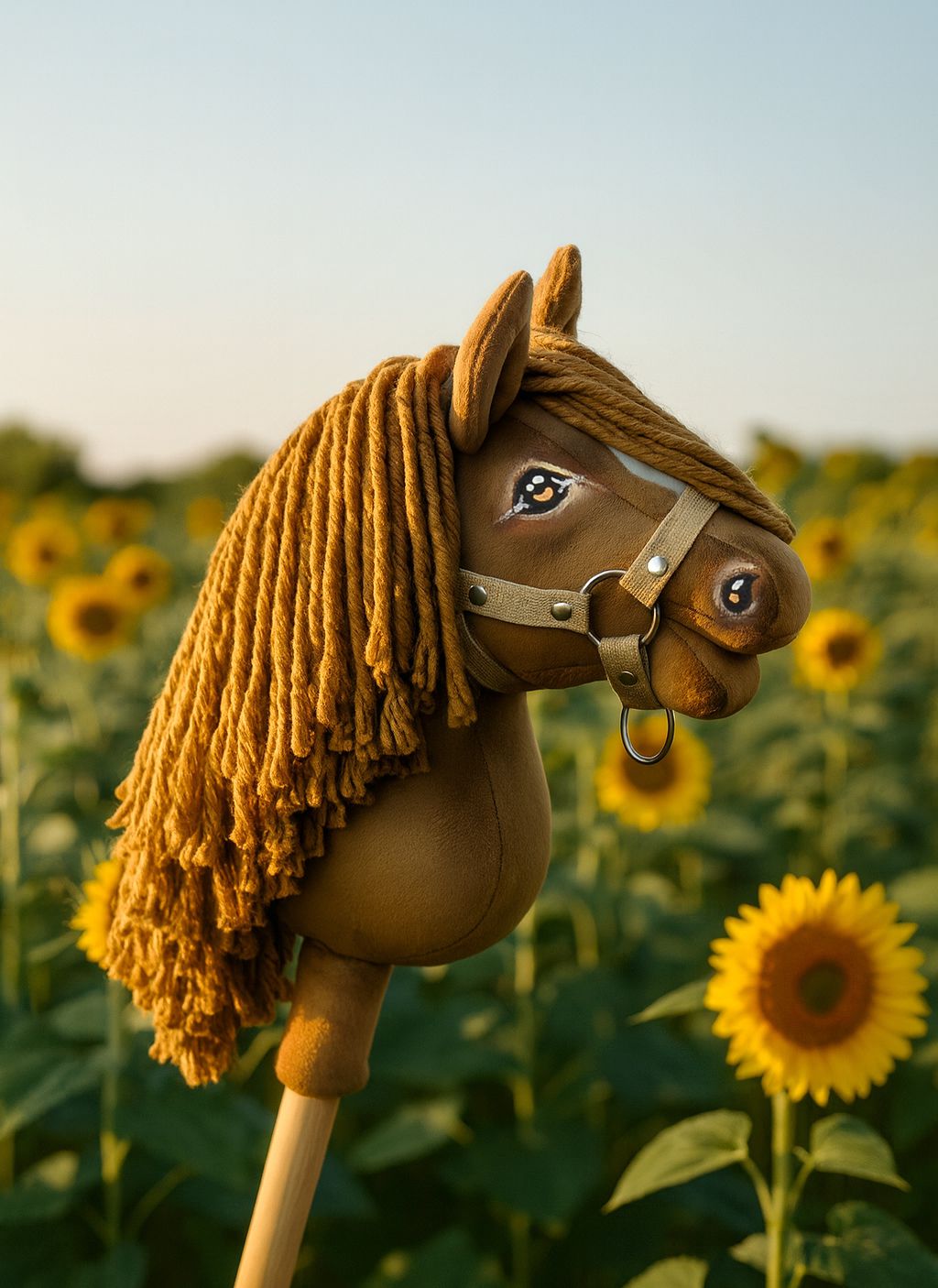 Horse on a stick Super Hobby Horse Premium  light chestnut horse A5