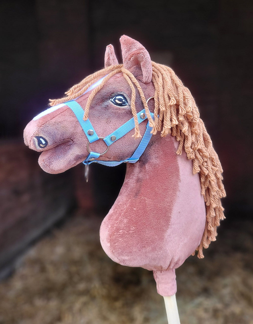 Horse on a stick Super Hobby Horse Premium - dark chestnut horse A3