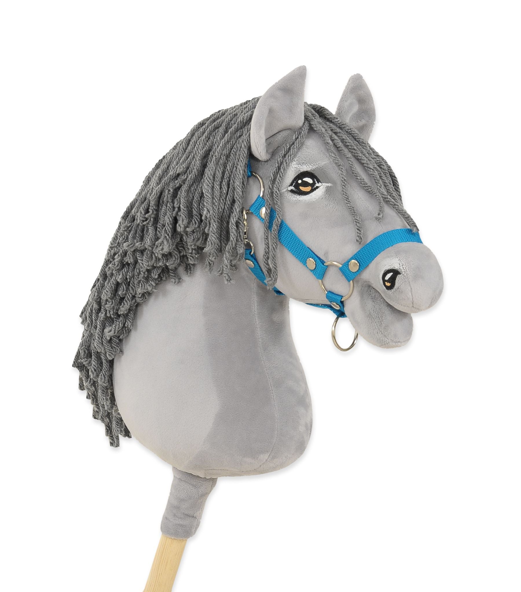 Horse on a stick Super Hobby Horse Premium - gray horse with grey mane A3