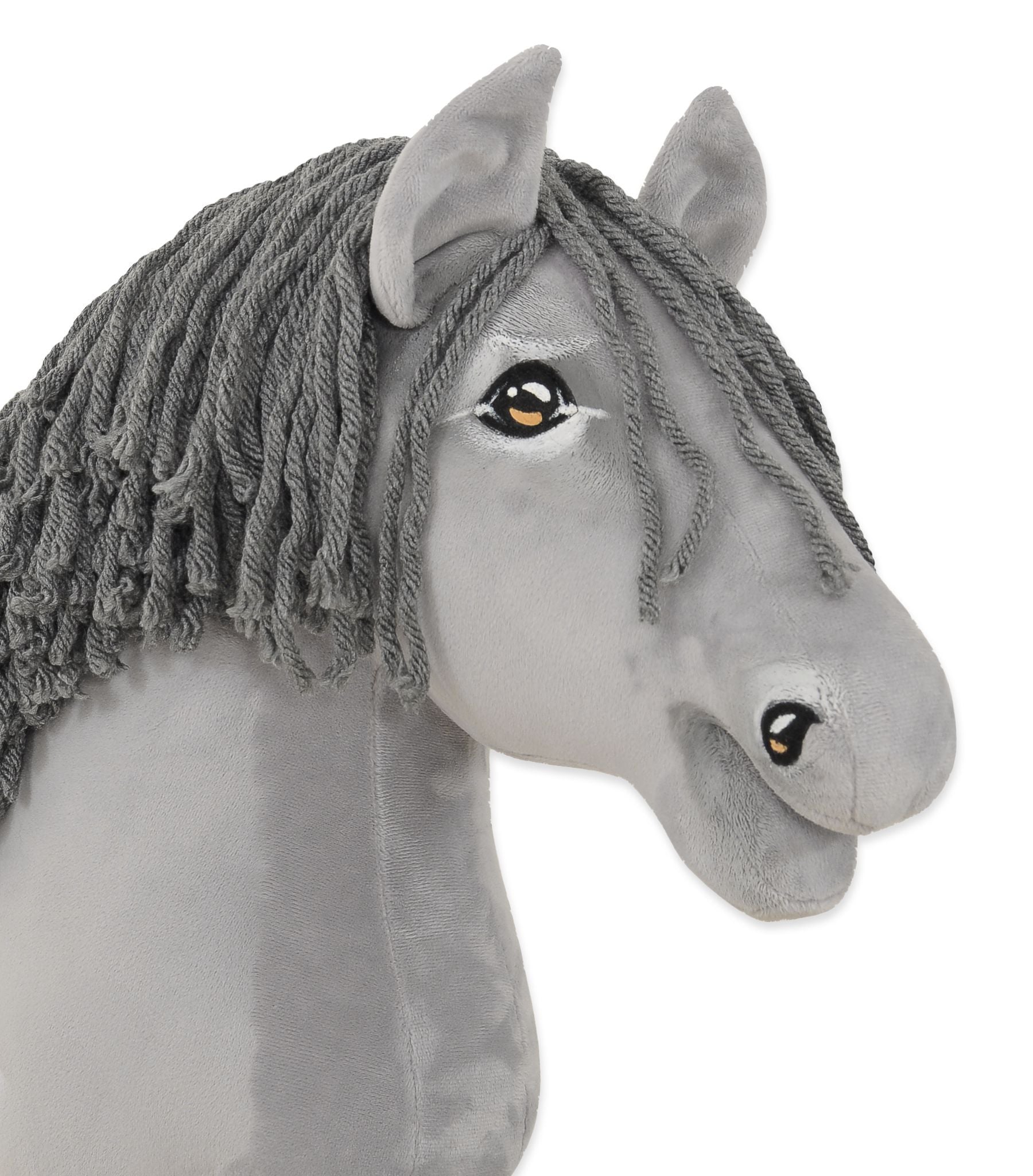 Horse on a stick Super Hobby Horse Premium - gray horse with grey mane A3
