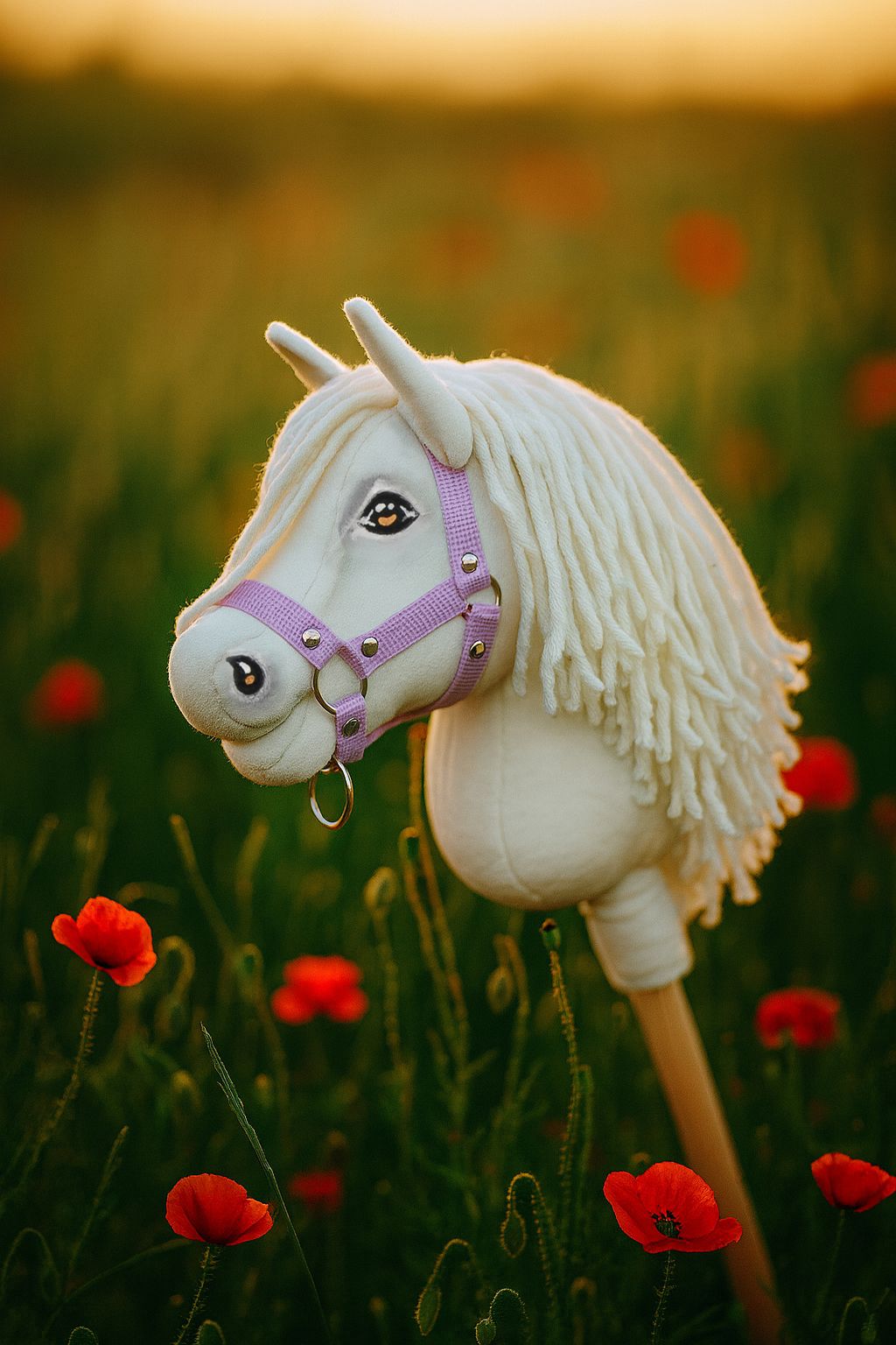 Horse on a stick Super Hobby Horse Premium - white A5