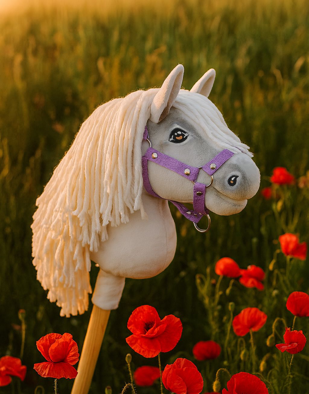 Horse on a stick Super Hobby Horse Premium - white A5