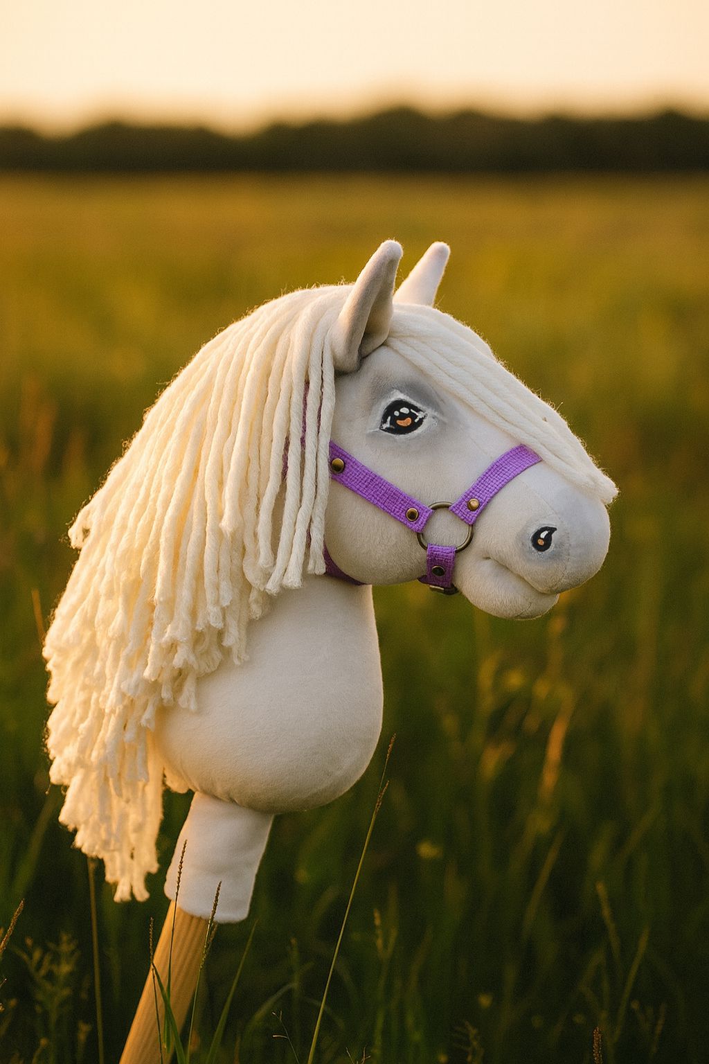 Horse on a stick Super Hobby Horse Premium - white A5