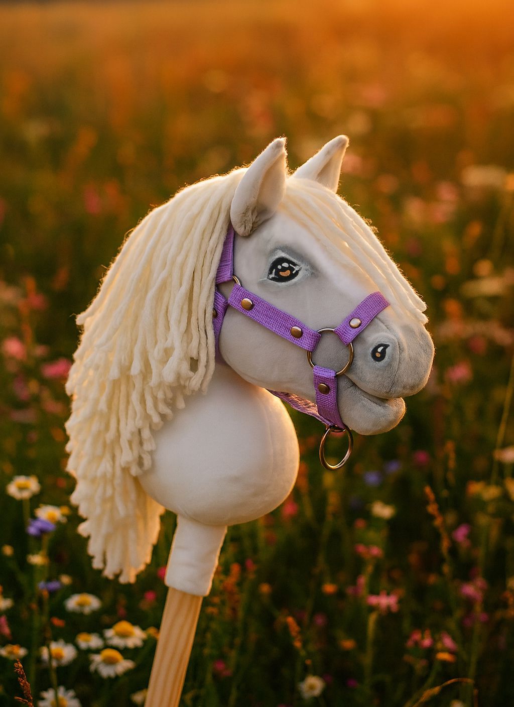 Horse on a stick Super Hobby Horse Premium - white A5
