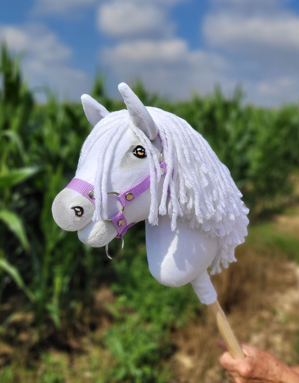 Horse on a stick Super Hobby Horse Premium - white A4