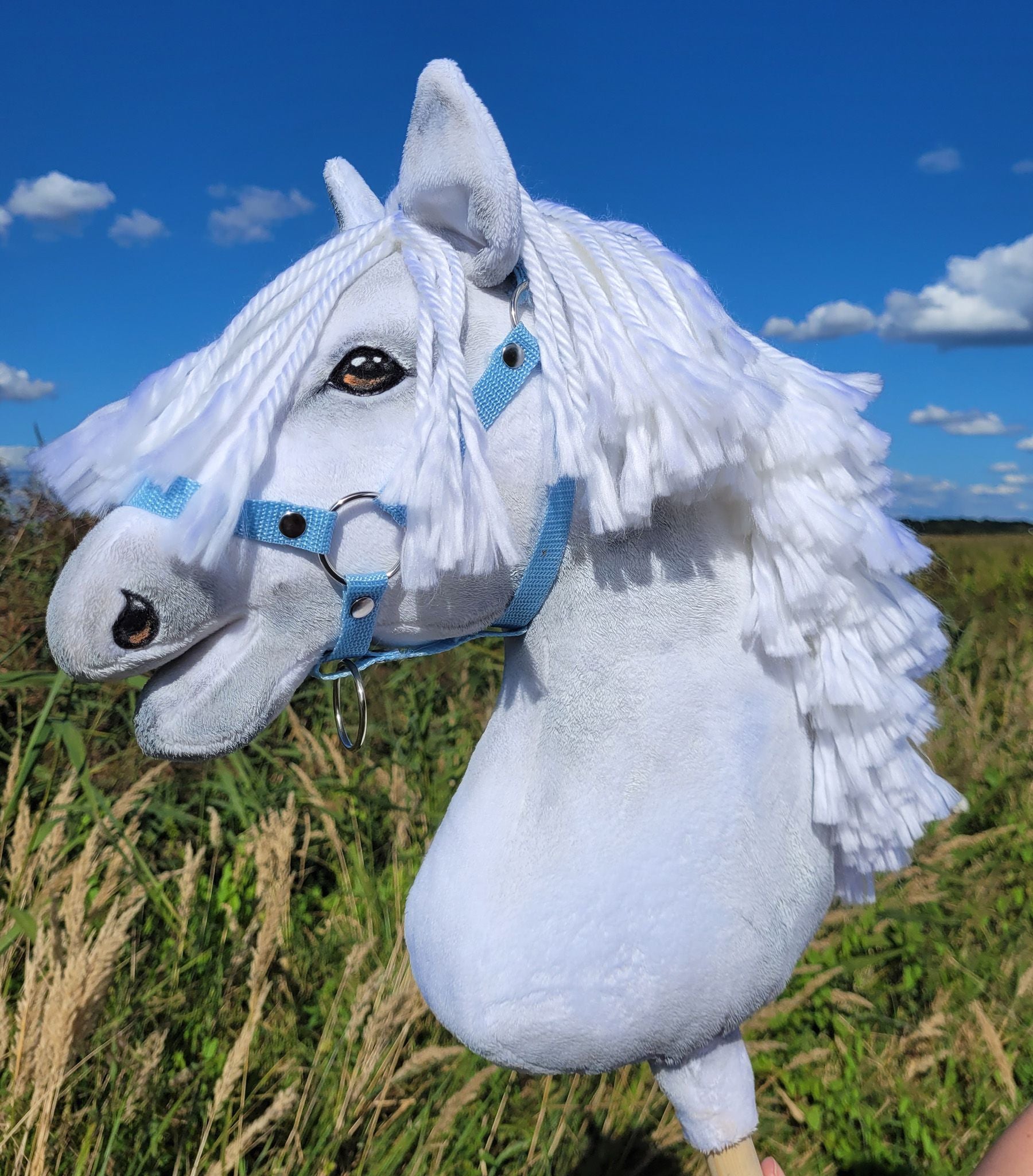 Horse on a stick Super Hobby Horse Premium - white A3