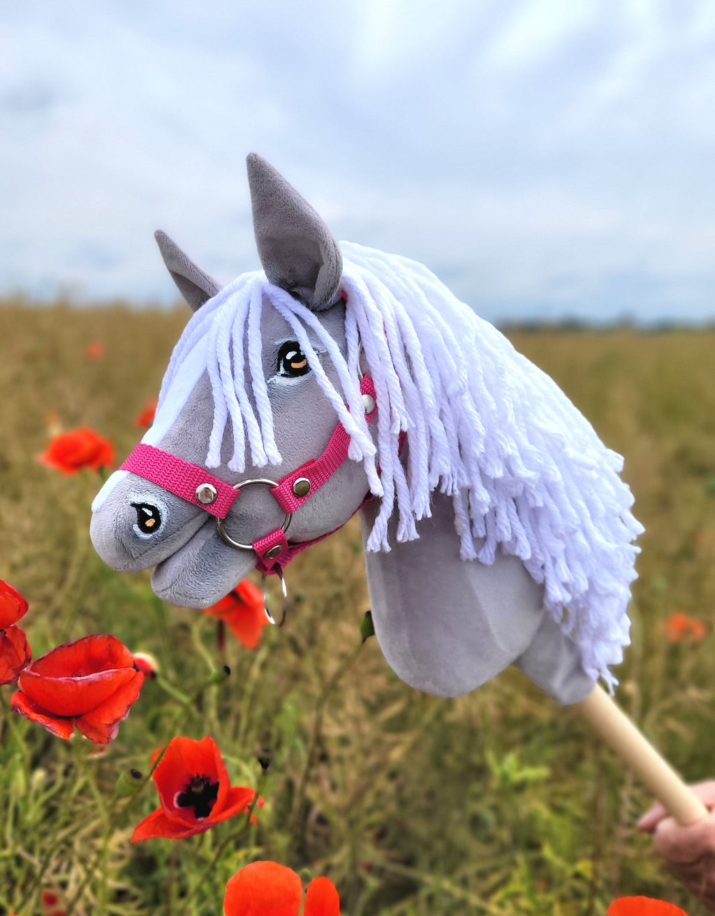 Horse on a stick Super Hobby Horse Premium - gray horse A4