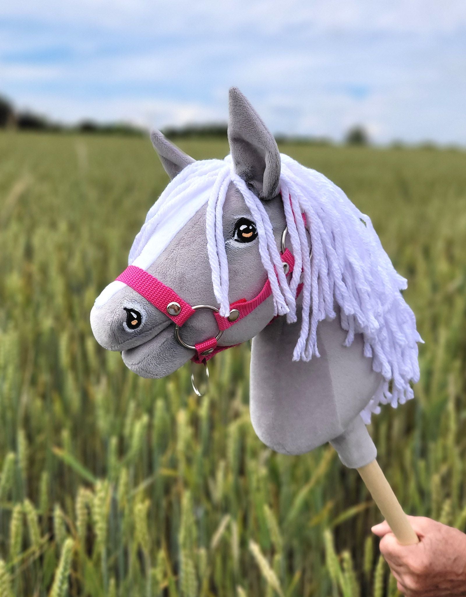 Horse on a stick Super Hobby Horse Premium - gray horse A4