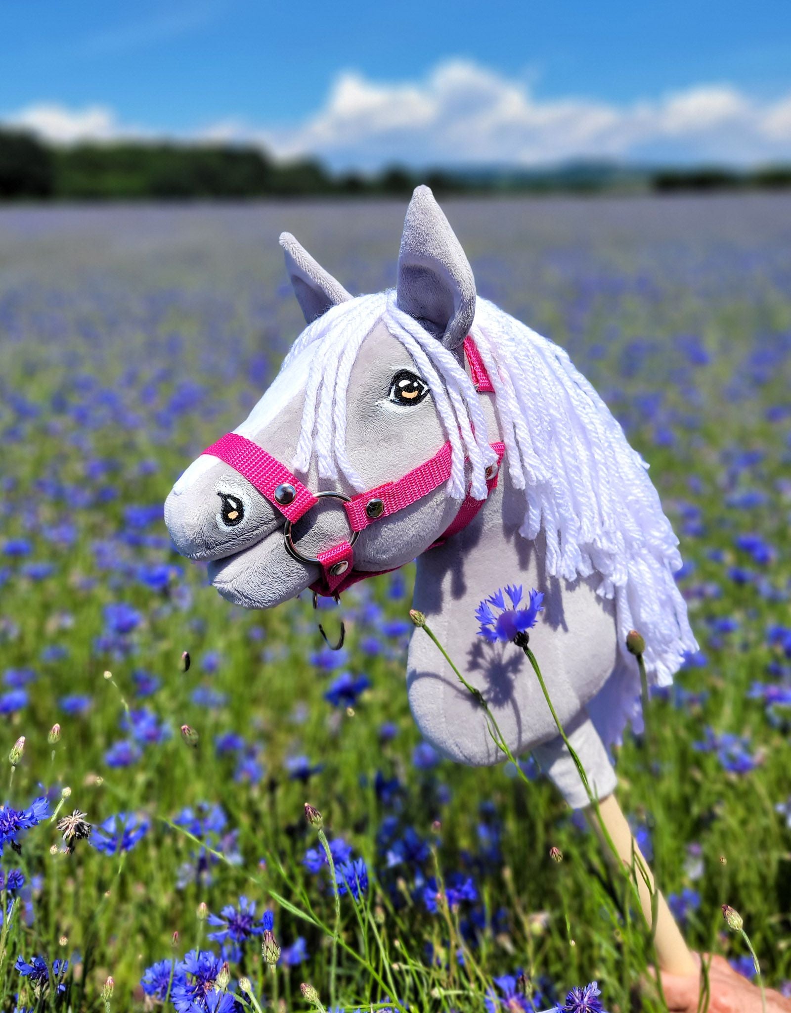 Horse on a stick Super Hobby Horse Premium - gray horse A4