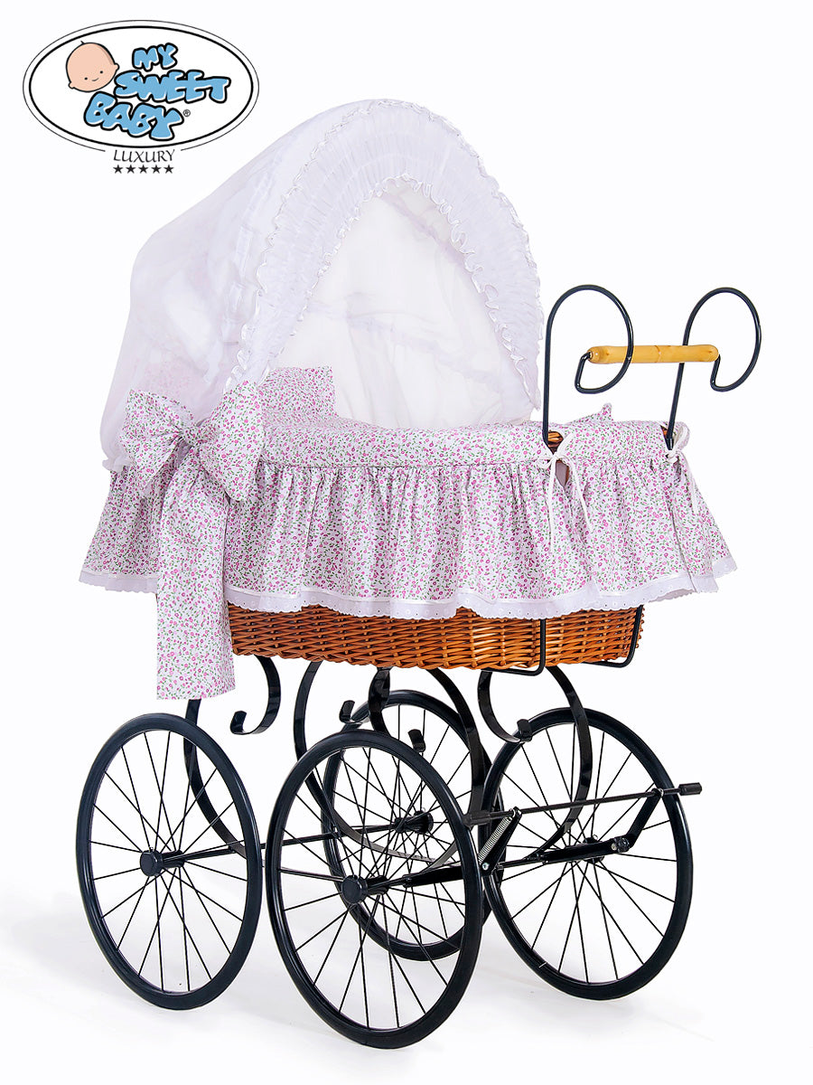 Cover set 4 pcs for Moses Basket/ Wicker crib Jasmine no. 2100-913 or 72100-913