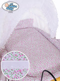 Cover set 4 pcs for Moses Basket/ Wicker crib Jasmine no. 2100-913 or 72100-913