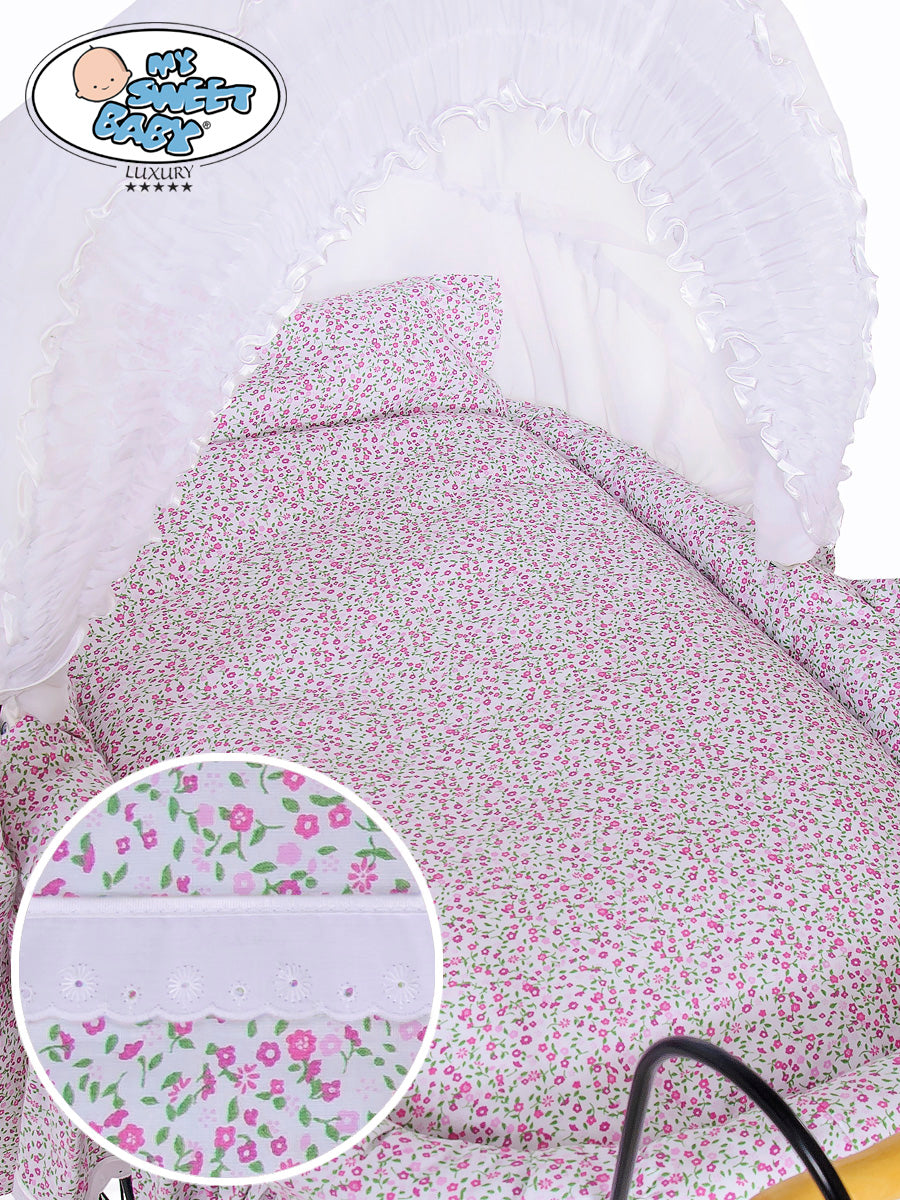 Cover set 4 pcs for Moses Basket/ Wicker crib Jasmine no. 2100-913 or 72100-913