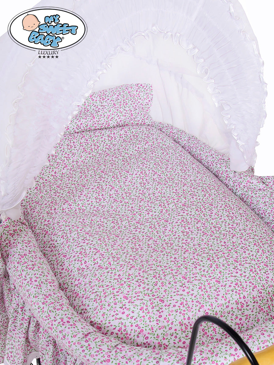 Cover set 4 pcs for Moses Basket/ Wicker crib Jasmine no. 2100-913 or 72100-913