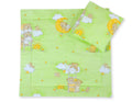 Pram bedding set with duvet and pillow 2pcs - Green ladders