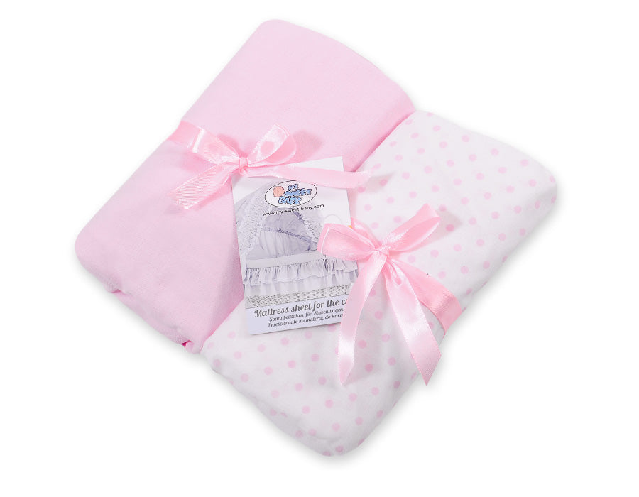 Sheet made of cotton for wicker crib- 2pcs
