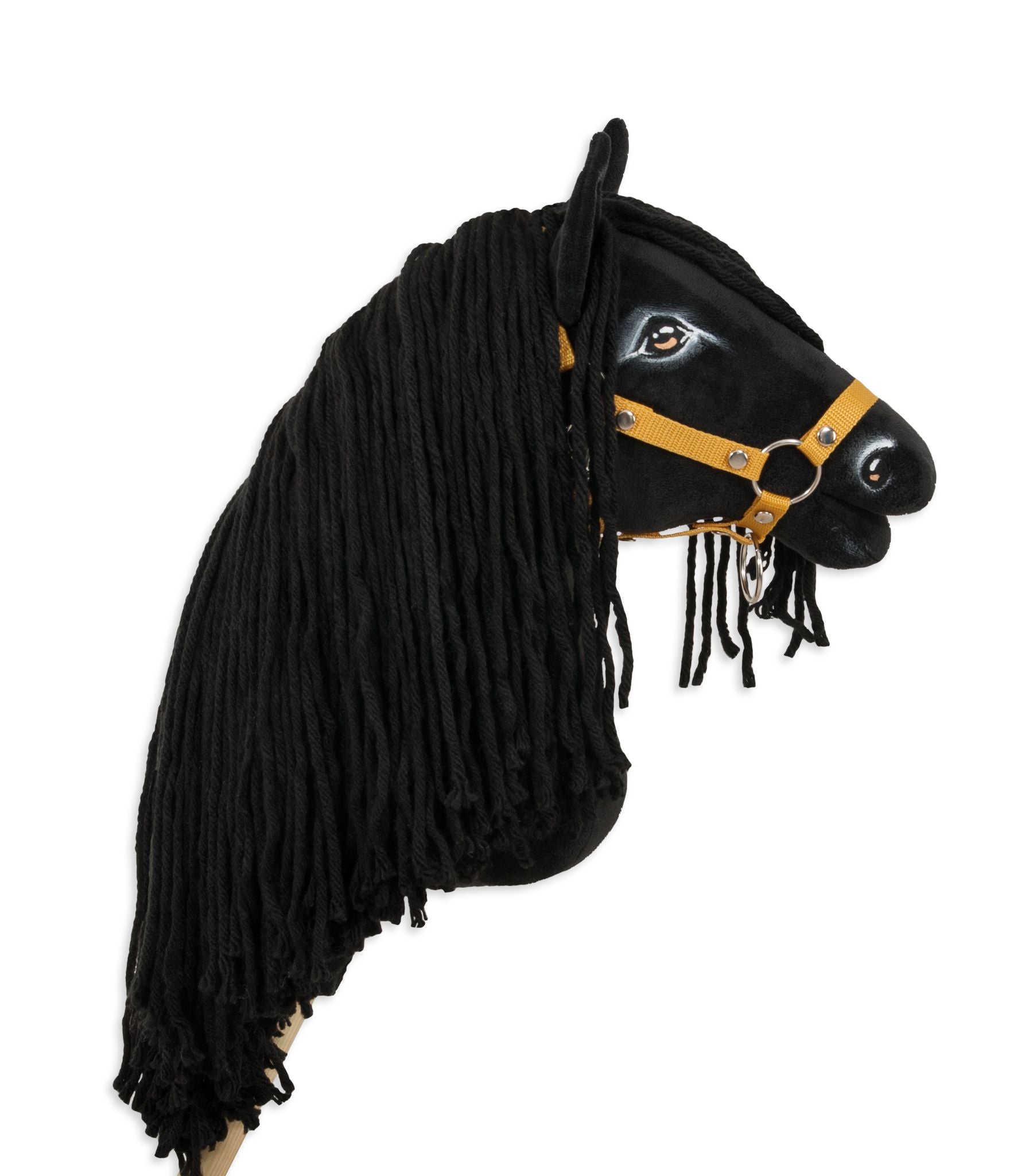 Horse on a stick Super Hobby Horse Premium - friesian horse frieze A3