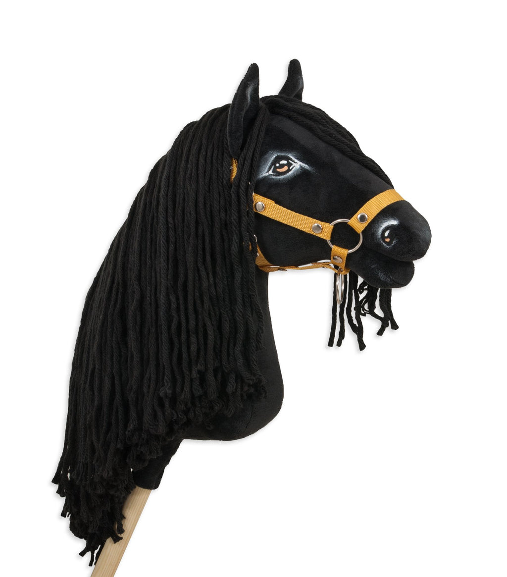 Horse on a stick Super Hobby Horse Premium - friesian horse frieze A3