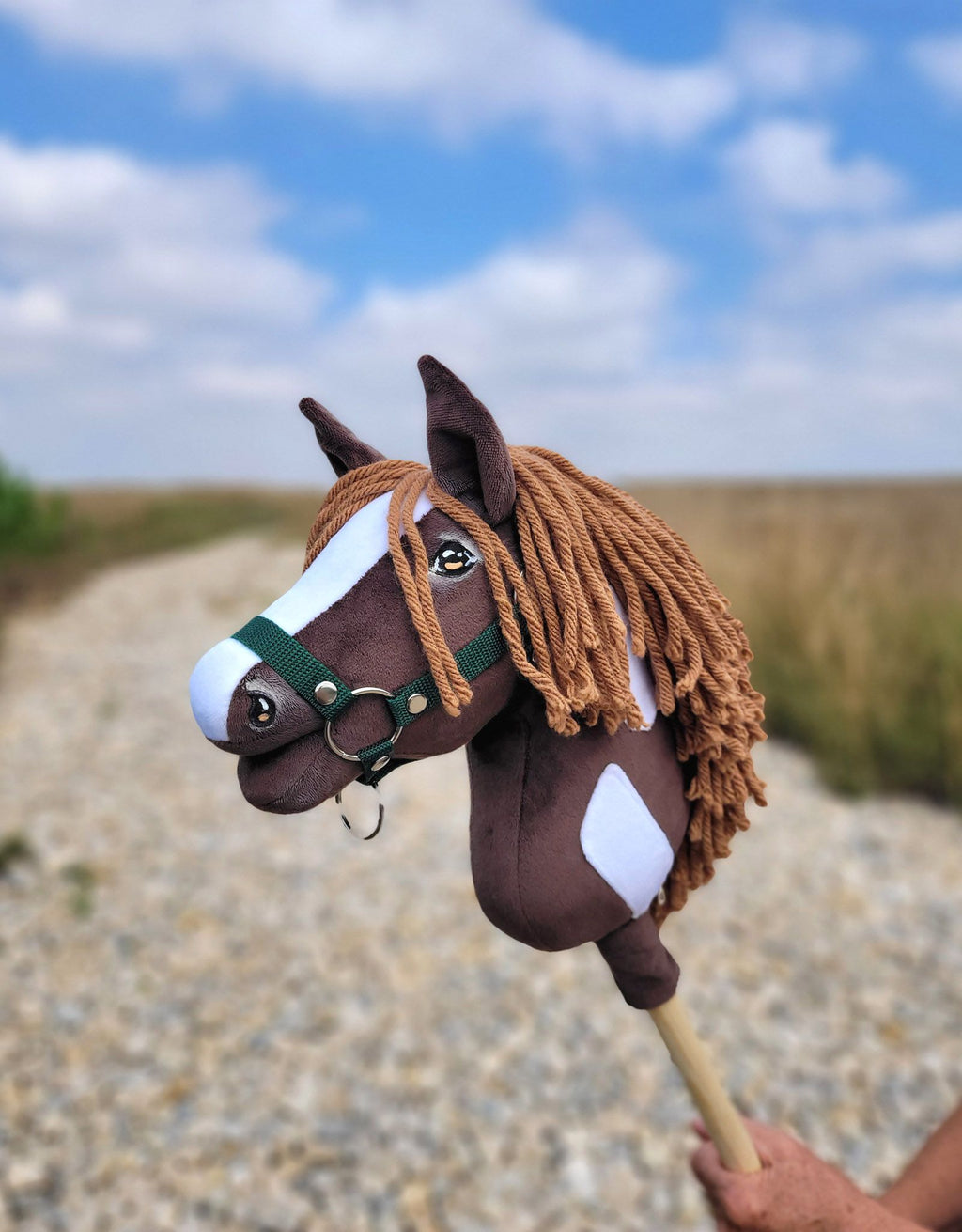 Horse on a stick Super Hobby Horse Premium - western dark bay horse A4