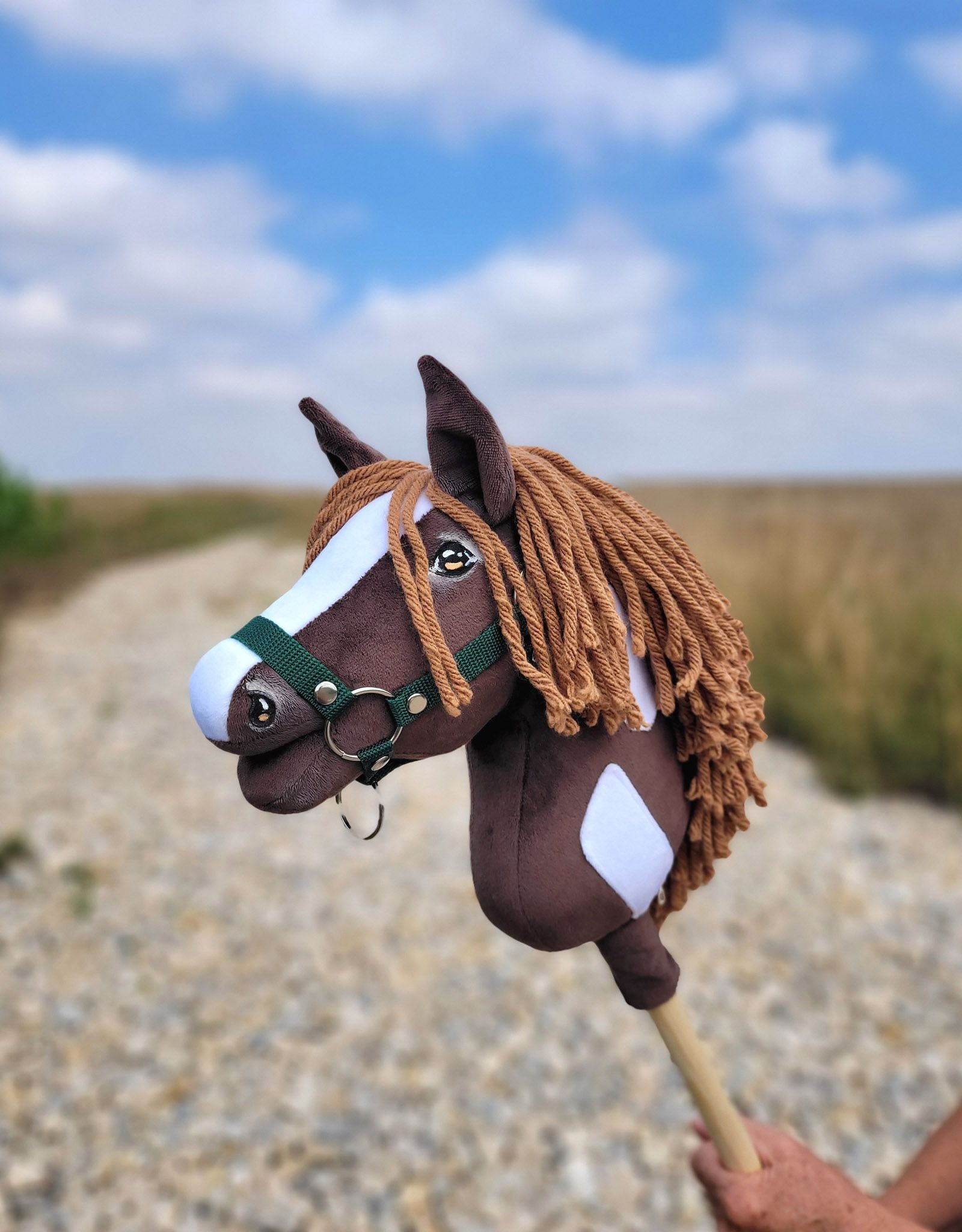 Horse on a stick Super Hobby Horse Premium - western dark bay horse A4